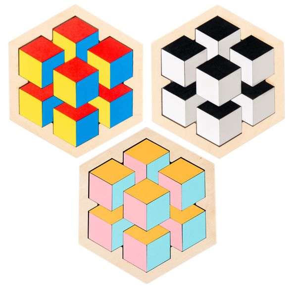 Children Baby Developmental Toys Geometric Jigsaw Puzzle Early Education Toy