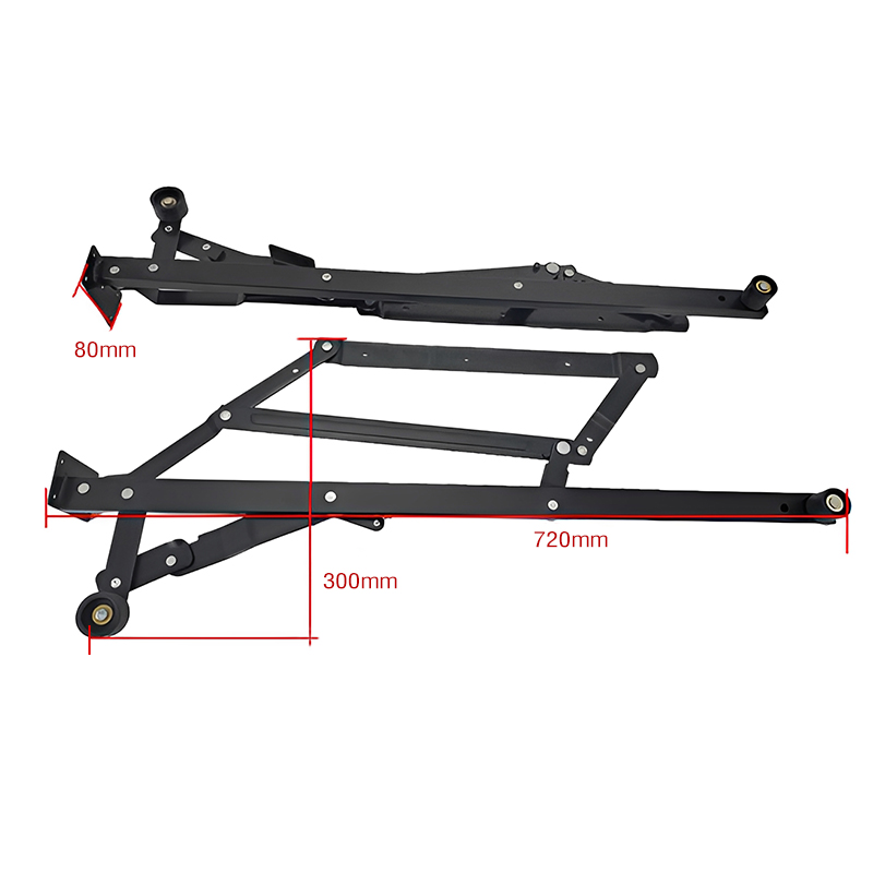 Space-Saving Multifunctional Furniture Fittings Silent Sliding Sofa Bed Conversion Lifting Mechanism Iron Hinge with Casters
