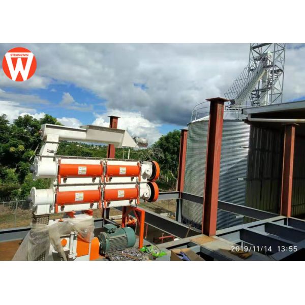 300kw 5T/H Livestock Pig Pellet Production Plant 10mm Screening