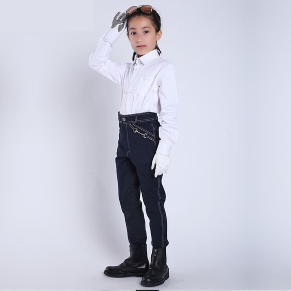 Kids Horse Riding Breeches Breathable Cotton Childrens Horse Riding Pants