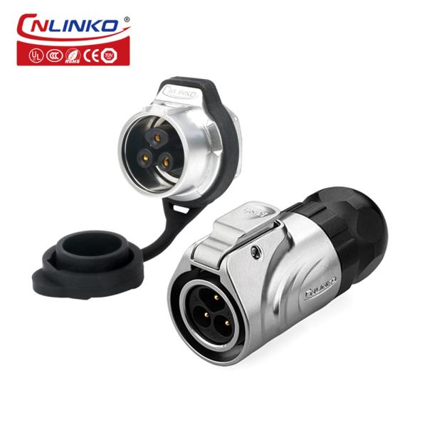 CNLINKO Manufacturer IP68 Waterproof 2 Pin Metal Male Female M16 Power Waterproof Plug Cable Socket Connector