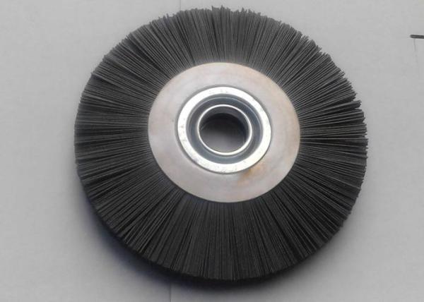 Straight 6 Inch Abrasive Nylon Wheel Brush For Drill , Decorative Finishes