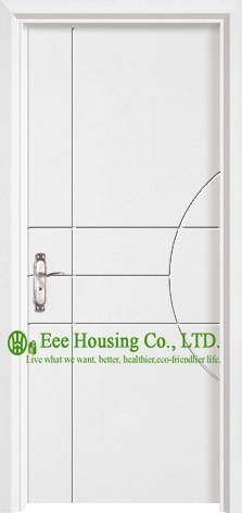 White Color  Timber Veneer Wood Door For Bedroom, High Quality Solid Wood Entrance Doors