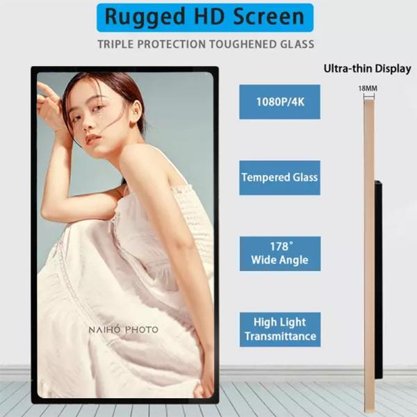 32 Inch 43 49 55 Inch Wall Screen Monitor , LED Digital Display Board For Advertising
