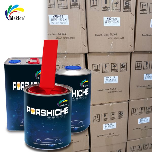 ISO MSDS Car Paint Top Coat Odorless Red Orange Color Eco Friendly