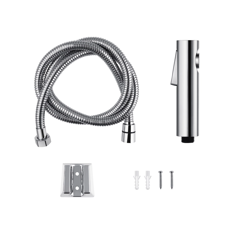 2024 Silver Toilet Bidet Spray With Cistern Kit Shattaf Handheld Shower Head Hose Design