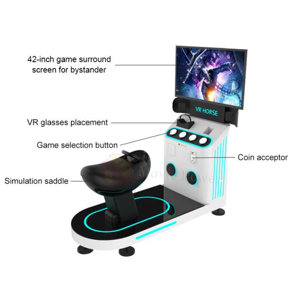 Взаимодействующая верховая езда 9Д ВР, кино 9Д едет лошадиные скачки детей игрового автомата ВР ХТК Виве