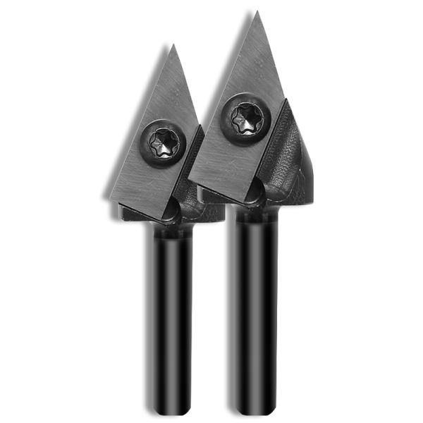 Hot Selling 1/2 1/4shank 45 /60 Degree V Bit Wood Cutter Tools Replaceable Carbide Insert  Bit for Woodworking Router