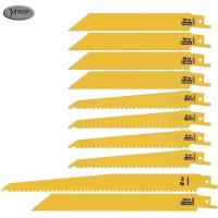 10 pièces de différentes tailles Bi-métaux à lame de scie réciproque ensemble combiné pour la coupe du bois et du métal