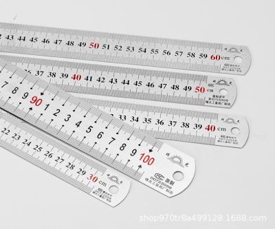Stainless Steel Ruler Thickened Double-sided Scale Durable Wear Resistant Ruler
