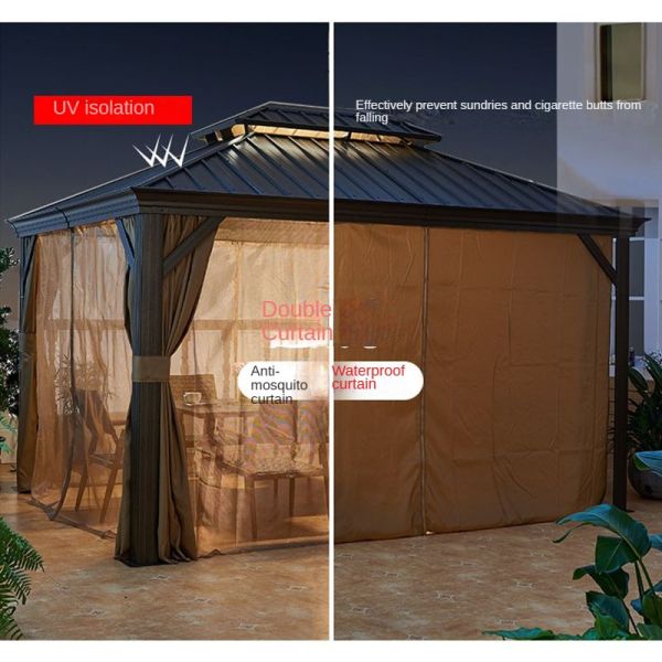 Aluminium Frame Patio Gazebo Tent Outdoor Gazebo Canopy With Galvanized Sheets Celling