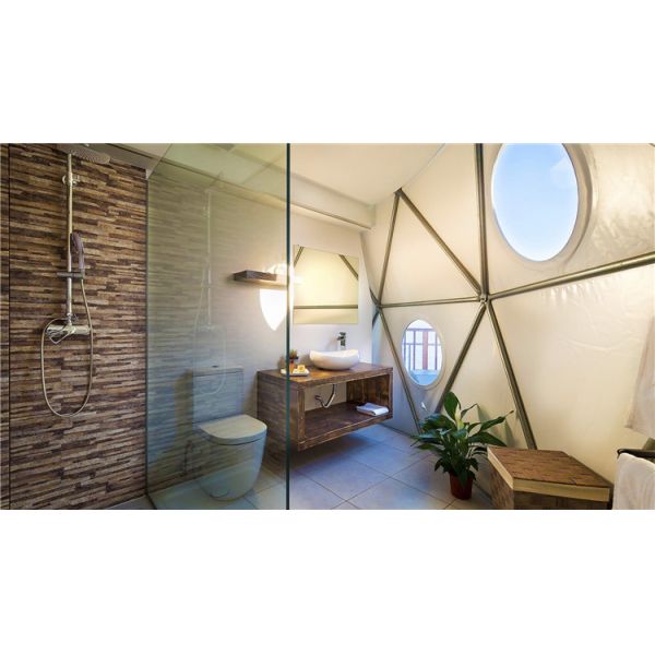 Luxury Camping Site Geo Dome Tent , Transparent Dome Tent 30 Square Meters House Family Hotels Tent