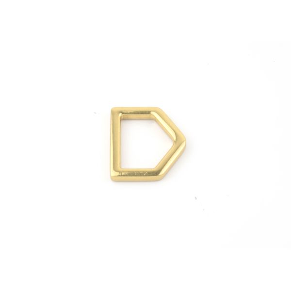 18mm Inner Size Square Metal Ring , Housetop Shape D Metal Rings For Bags