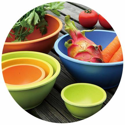 BIO-DEGRADABLE BAMBOO FIBER BOWL, UNIQUE, NATURAL TEXTURE, NONTOXIC AND HEALTHY