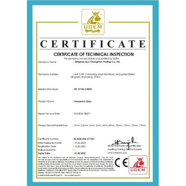 5 Years After-sales Service Clear Laminated Safe Glass 6.38mm for Windows and Doors