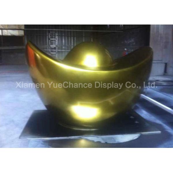 Statue antique de peinture de lingot d'or de statues de résine de fibre de verre