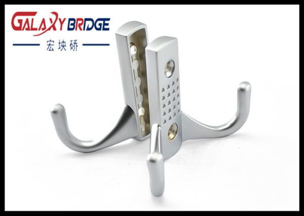 Solid Gold Cloth Hanging Cap Hooks , Zinc Alloy Silver Decorative Wall Mounted Back Holders
