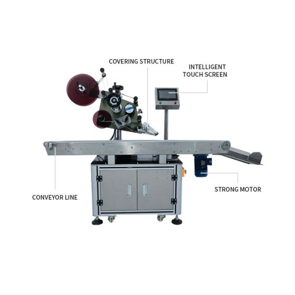 Automatic Flat Top Sticker Labeling Machine Flat Surface Cosmetic Bottle Labeling Machine