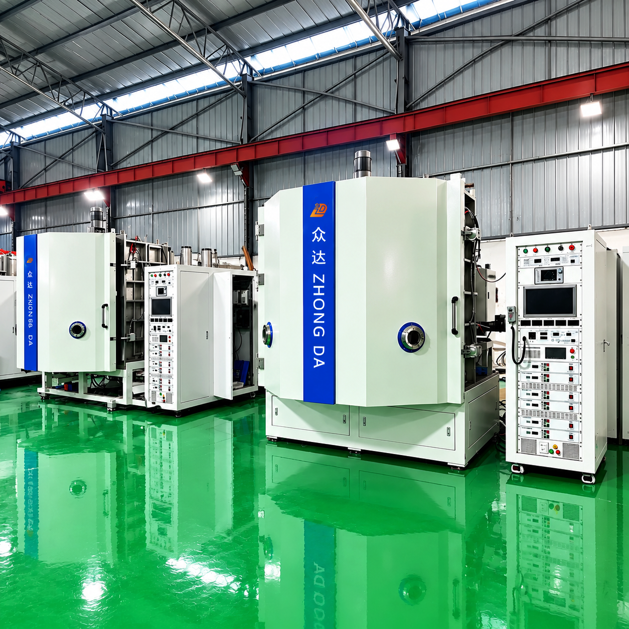 ZD-2530GX Vacuum Optical Coating Machine with Multi-layer Coating, Touch Screen Control, and Ion Source Cleaning