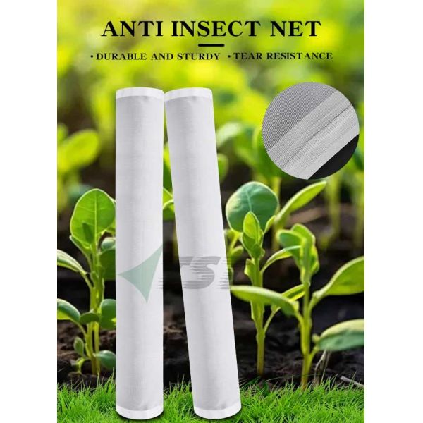 White Color HDPE Anti Insect Screen For Vegetable Garden Warp Knitted