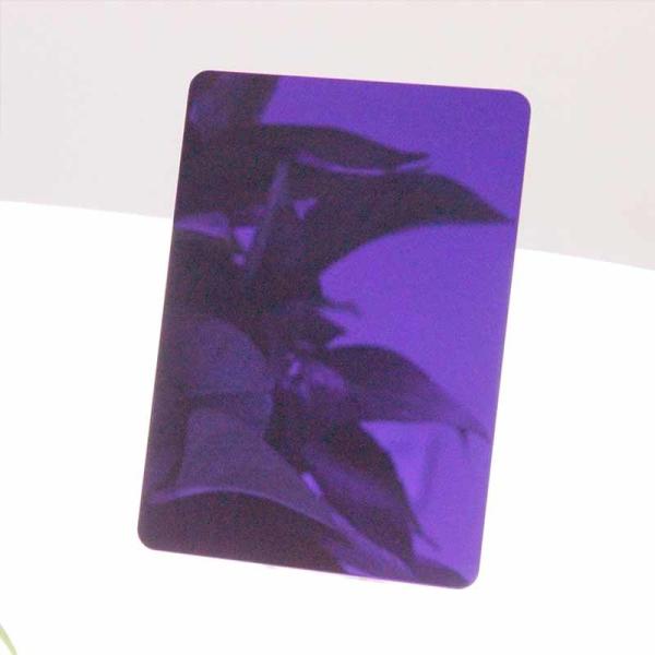 304 chapa de aço decorativa de aço inoxidável da placa 0.3mm do espelho roxo da cor do metal