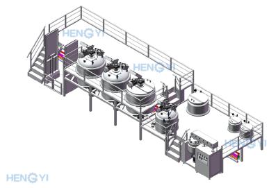 Full Automatic Liquid Soap Production Line Shampoo Making Machine with Agitator