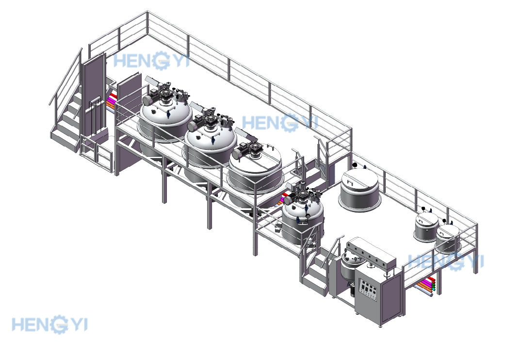Full Automatic Liquid Soap Production Line Shampoo Making Machine with Agitator