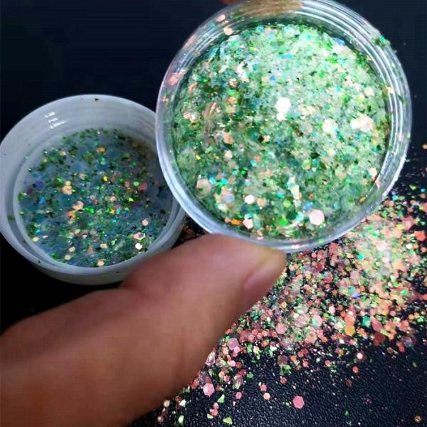 Resin Mixed Body Glitter Glittering Bling Open Circle Shaped for Nail Art Craft on Ramadan Graduation Valentine's Day