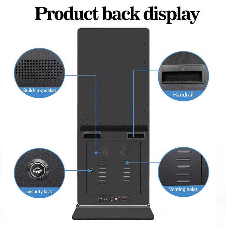 Вертикальный экран LCD касания Signage 55inch цифров стойки пола крытый Multi