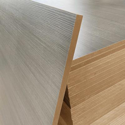 Modern Grey Embossed Wood Grain Melamine Faced MDF ENF Grade Decorative Panel 3mm-25mm
