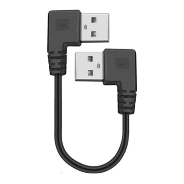 CUSTOM 0.25M 0.3M 90 grados en ángulo recto macho USB a ángulo recto macho USB 2.0 cable