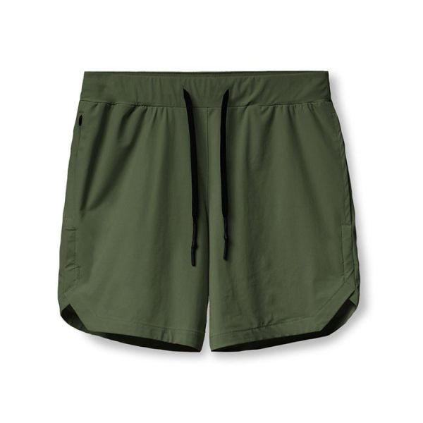 2 In 1 Athletic Training Workout Men Gym Shorts Polyester Double Layer Quick Dry