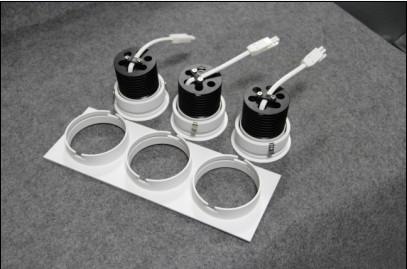white square led cob downlight retrofit with three head 3*7w 10*10w 3*15w