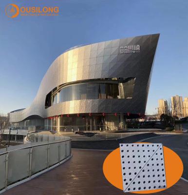 O teto deixado cair perfurado da parede telha para o revestimento/CNC de alumínio elegante que cinzela os painéis de parede exteriores do metal de PVDF