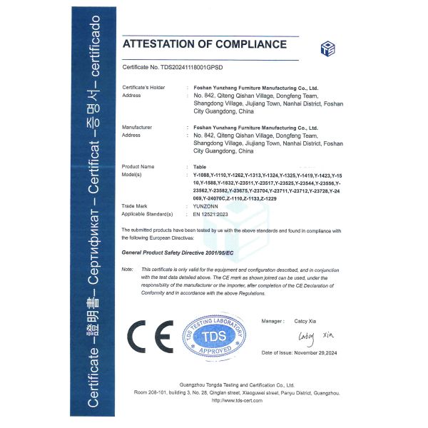 Foshan Yunzhang Furniture Manufacturing Co., Ltd.