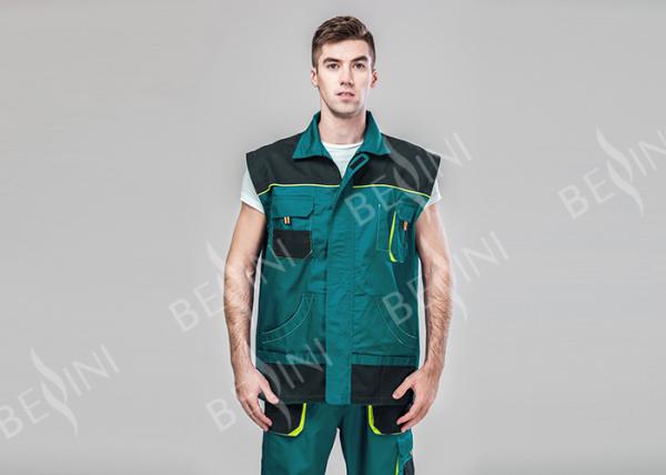 Waterproof Heavy Duty Work Suit Poly Cotton Blended Detachable Sleeves Jacket