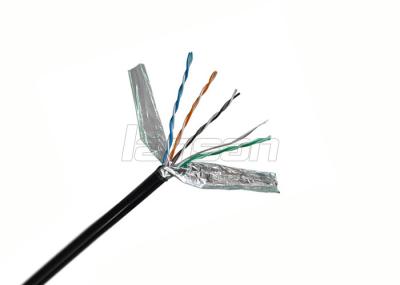 4 pares encalharam o cabo exterior do ftp Cat6 dos dados, cabo ethernet de cobre contínuo de 0.57mm