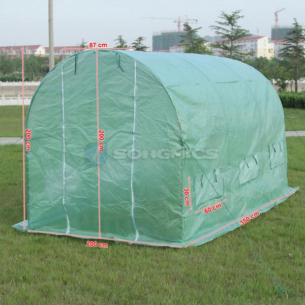 Windproof Walk In Tunnel Greenhouse UV Layer Protection Plastic Connectors