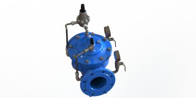 Epoxy Coated GGG50 Water Pressure Reducing Valve SS304 Seat With EPDM Diaphragm