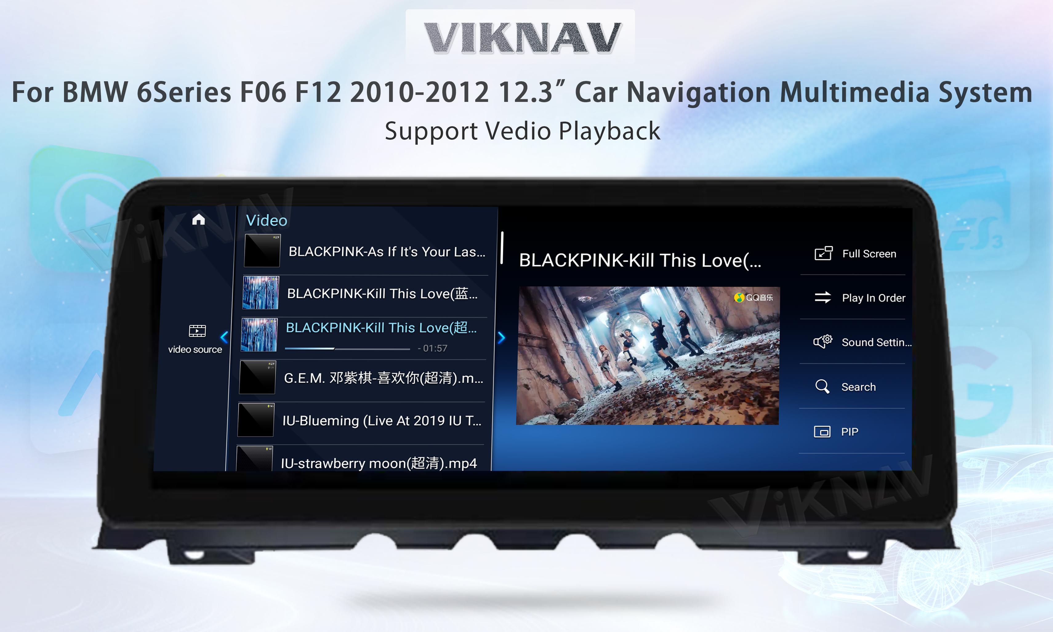 Авторадио Viknav 12,3 дюйма Для BMW 6 серии F06 F12 2010-2012 NBT Система беспроводная Android Авто Carplayer GPS навигация