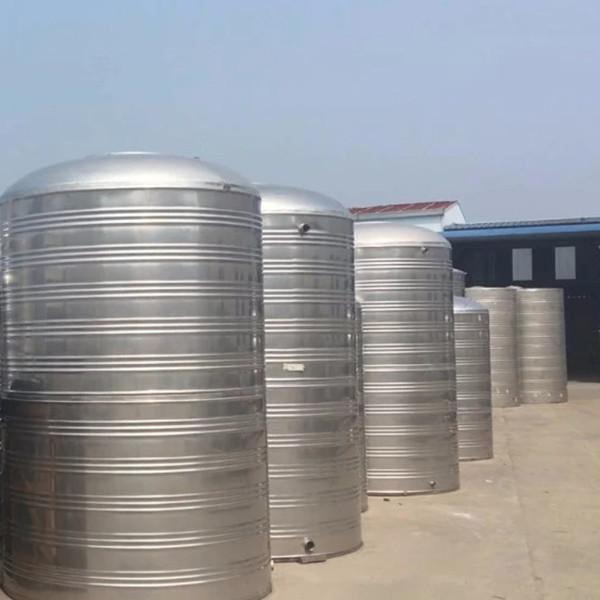 Ss304 / 316 Round Metal Water Tank , Durable Round Water Storage Tanks