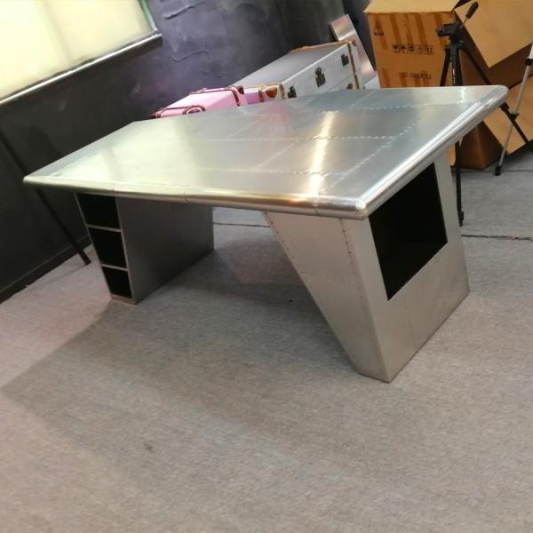 Aluminum aviation desk table metal rivets aircraft wing aviation desk Office Table