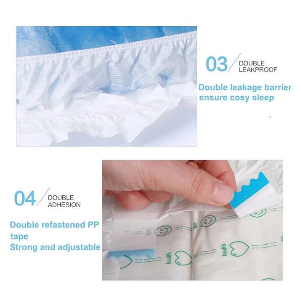 Super Absorbent Adults Wearing Diapers High Absorption PE Back Sheet
