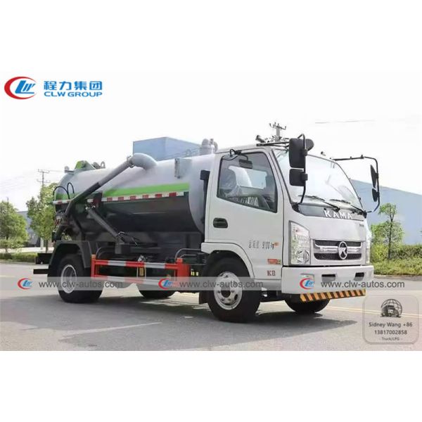 KAMA 4x2 5000L Vacuum Sewage Suction Truck For Sanitation Services