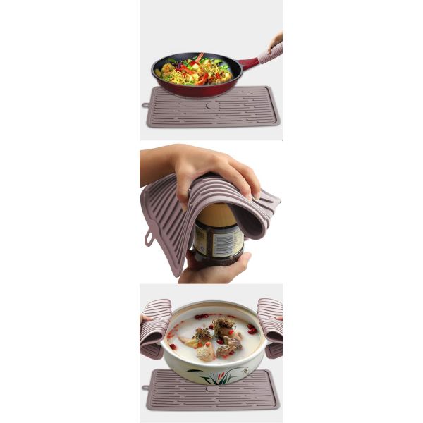 Подгонянная циновка засыхания блюда силикона еды безопасная квадратная