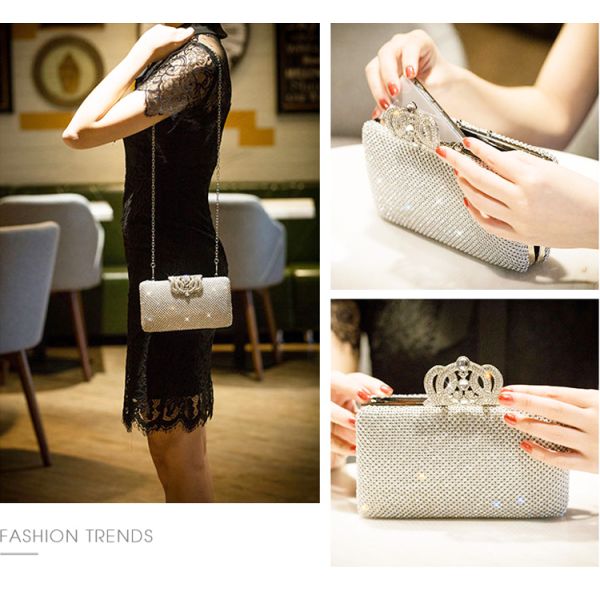 New bride's wedding bag diamond lady versatile banquet clutch evening dress bags