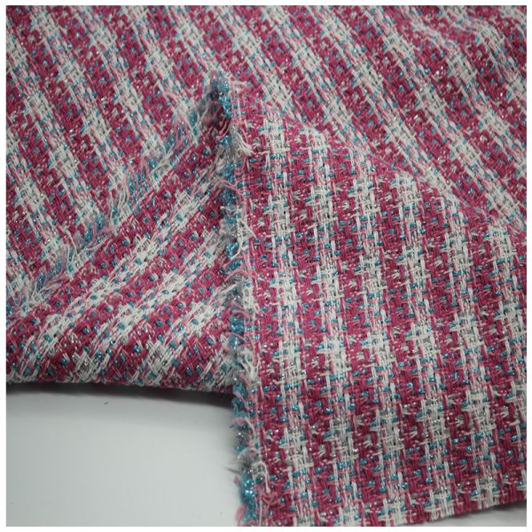 New Design Cheap 100 Polyester Tweed Embroidery Fabric for  Winter Women's Coat Clothing