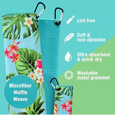 Absorvente de toalha de golfe de microfibra impressa por sublimação personalizada