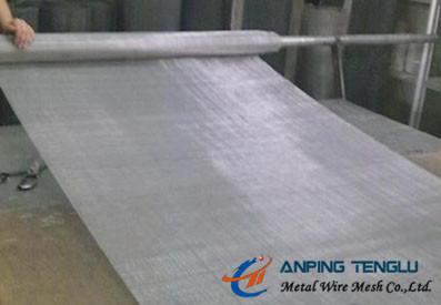 Stainless Steel 304 316 Wire Cloth, 400Mesh Twill Weave 0.001 Wire 48 Wide