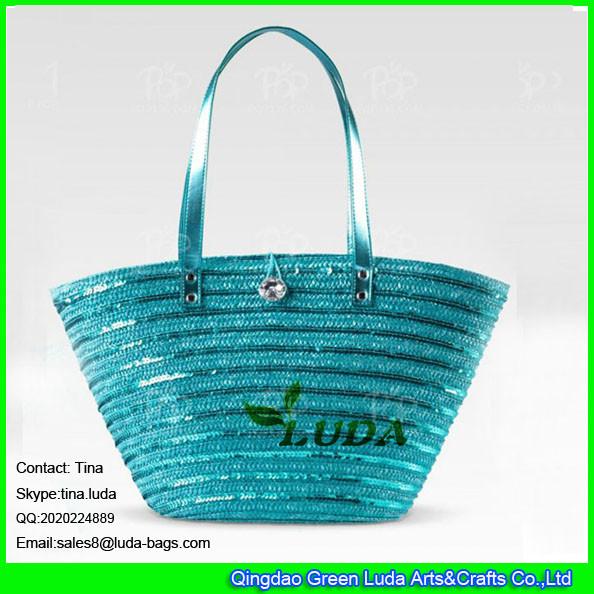 LUDA wheat straw designer beach bags wholesale straw beach bags